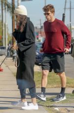 NINA DOBREV and Shaun White Out in Los Angeles 03/07/2022