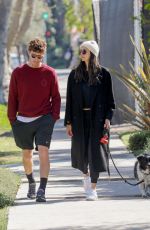 NINA DOBREV Out with Her Dog in Los Angeles 03/07/2022