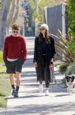 NINA DOBREV Out with Her Dog in Los Angeles 03/07/2022