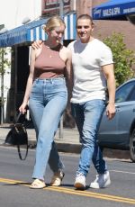 OLIVIA MACKLIN Leaves All Time Restaurant in Los Feliz 03/22/2022