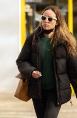 OLIVIA WILDE Out for Coffee Before Getting a Mani-pedi at a Nail Salon in London 03/10/2022