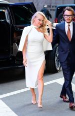 PAMELA ANDERSON Arrives at Good Morning America in New York 03/23/2022