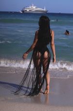 PAULA SUAREZ in Bikini at a Beach in Miami 03/01/2022