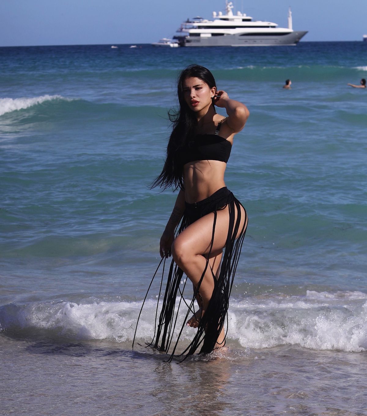 PAULA SUAREZ in Bikini at a Beach in Miami 03/01/2022.