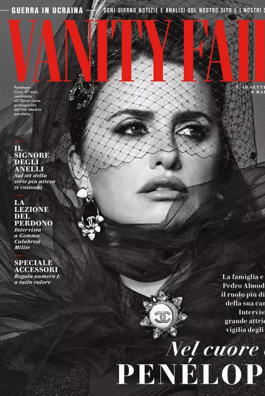 PENELOPE CRUZ in Vanity Fair Magazine, Italy March 2022