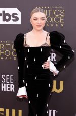 PEYTON LIST at 27th Annual Critics Choice Awards in Los Angeles 03/13/2022