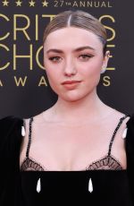 PEYTON LIST at 27th Annual Critics Choice Awards in Los Angeles 03/13/2022