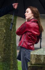 PHOEBE DYNEVOR on the Set of Bank of Dave at Burnley Centre Library 03/02/2022