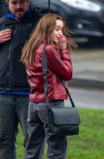 PHOEBE DYNEVOR on the Set of Bank of Dave at Burnley Centre Library 03/02/2022