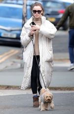 PHOEBE DYNEVOR Out with Her Dog in Manchester 03/06/2022