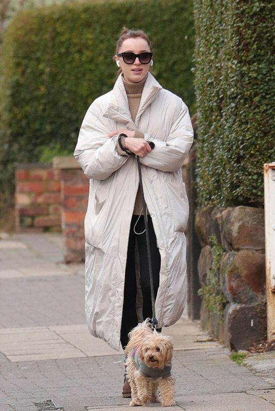 PHOEBE DYNEVOR Out with Her Dog in Manchester 03/06/2022