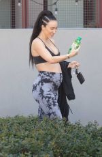 Pregnant BRE TIESI and Mario Guevara Leaves Phlexx Gym in Los Angeles 03/06/2022