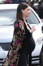 Pregnant LAUREN PARSEKIAN Out for Lunch in Los Feliz 03/04/2022