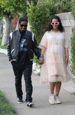 Pregnant RIHANNA and A$AP Rocky at Mauros