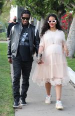 Pregnant RIHANNA and A$AP Rocky at Mauros