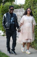 Pregnant RIHANNA and A$AP Rocky at Mauros