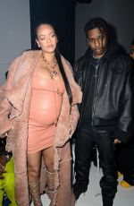Pregnant RIHANNA and ASAP Rocky at Off-White Fashion Show in Paris 02/28/2022