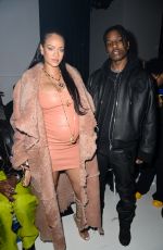 Pregnant RIHANNA and ASAP Rocky at Off-White Fashion Show in Paris 02/28/2022