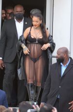 Pregnant RIHANNA at Dior Womenswear Fall/Winter 22/23 Show at Paris Fashion Week 03/01/2022