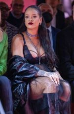 Pregnant RIHANNA at Dior Womenswear Fall/Winter 22/23 Show at Paris Fashion Week 03/01/2022