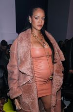Pregnant RIHANNA at Off-White Fashion Show in Paris 02/28/2022