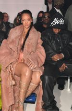 Pregnant RIHANNA at Off-White Fashion Show in Paris 02/28/2022