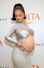 Pregnant RIHANNA Celebrates Launch of Fenty Beauty at Ulta Beauty 03/12/2022