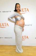 Pregnant RIHANNA Celebrates Launch of Fenty Beauty at Ulta Beauty 03/12/2022