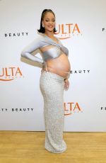 Pregnant RIHANNA Celebrates Launch of Fenty Beauty at Ulta Beauty 03/12/2022