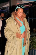 Pregnant RIHANNA Out for Dinner at Caviar Kaspia in Paris 03/04/2022