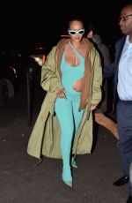 Pregnant RIHANNA Out for Dinner at Caviar Kaspia in Paris 03/04/2022