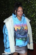 Pregnant RIHANNA Out for Dinner at Giorgio Baldi in Santa Monica 03/15/2022