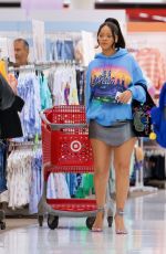 Pregnant RIHANNA Shopping for Baby Clothes at Target in Los Angeles 03/14/2022