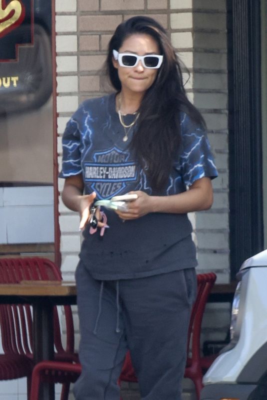 Pregnant SHAY MITCHELL Out for Lunch at Little Dom
