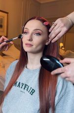 Pregnant SOPHIE TURNER Get Ready for Louis Vuitton Show for Vogue Magazine, March 2022