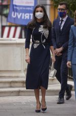 QUEEN LETIZIA OF SPAIN Out in Malaga for Princess of Girona Foundation 03/07/2022
