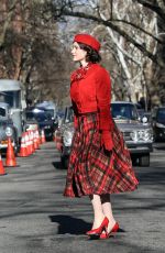 RACHEL BROSNAHAN on the Set of The Marvelous Mrs Maisel in Central Park in New York 03/22/2022