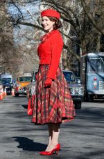 RACHEL BROSNAHAN on the Set of The Marvelous Mrs Maisel in Central Park in New York 03/22/2022
