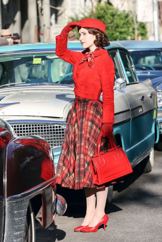 RACHEL BROSNAHAN on the Set of The Marvelous Mrs Maisel in Central Park in New York 03/22/2022