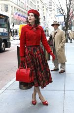 RACHEL BROSNAHAN on the Set of The Marvelous Mrs. Maisel in New York 03/29/2022