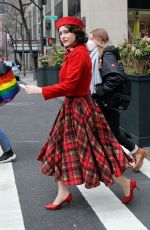 RACHEL BROSNAHAN on the Set of The Marvelous Mrs. Maisel in New York 03/29/2022