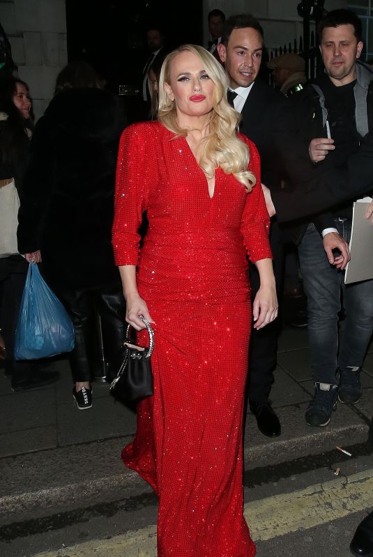 REBEL WILSON Leaves Vogue BAFTA Afterparty in London 03/13/2022