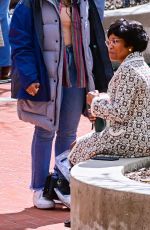 REGINA KING and Terrance Howard on the Set of Shirley in Los Angeles 03/28/2022