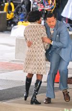 REGINA KING and Terrance Howard on the Set of Shirley in Los Angeles 03/28/2022