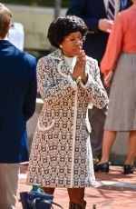 REGINA KING and Terrance Howard on the Set of Shirley in Los Angeles 03/28/2022