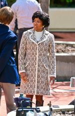 REGINA KING and Terrance Howard on the Set of Shirley in Los Angeles 03/28/2022