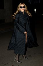 RITA ORA Leaves Bulgari Hotel in Milan 02/26/2022