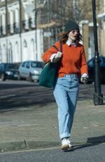 ROSE LESLIE Out with Her Dog in London 03/10/2022
