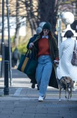 ROSE LESLIE Out with Her Dog in London 03/10/2022