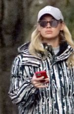 ROXY HORNER Out with Her Dog in London 03/03/2022